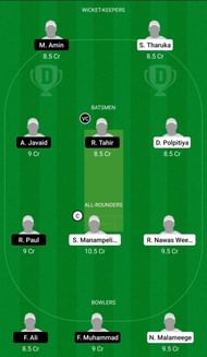 Dream11 Team for Bogliasco vs Bergamo United - ECS T10 Milan 2021.